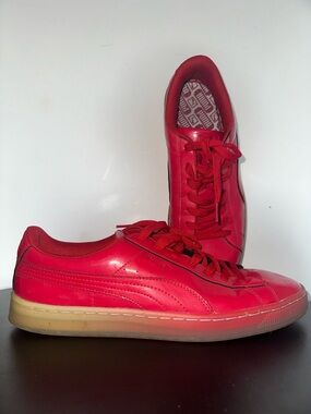 Men’s Red With Gum Sole Puma Basket Ice Fade SZ 12